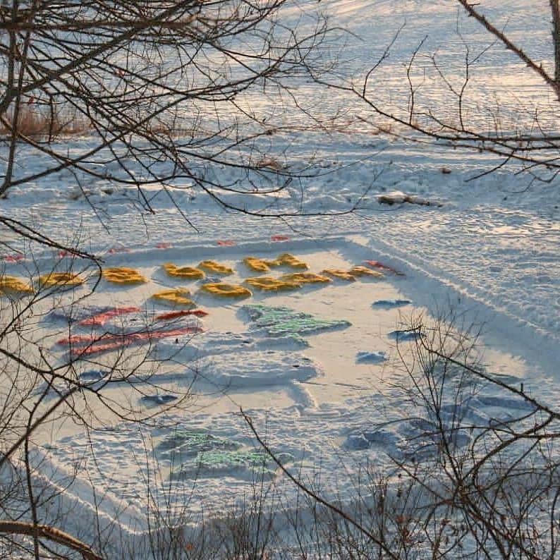 Ледяная открытка в селе Михайловка