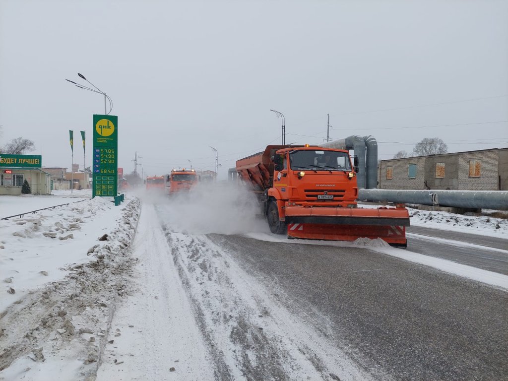 Борьба со снегом в Благовещенске