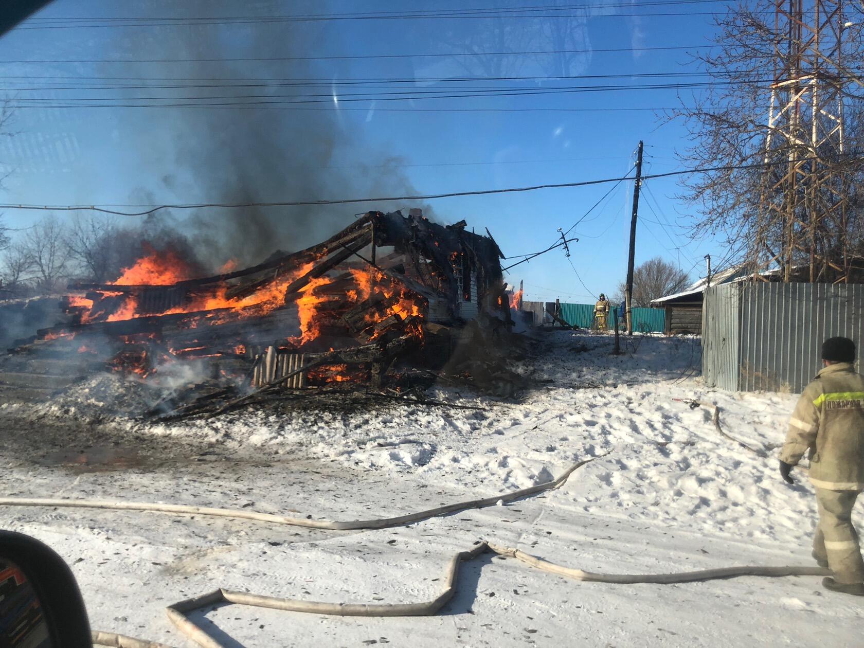 Здание почты сгорело в селе Магдагачинского района