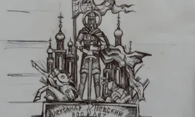 Ледяную фигуру князя Александра Невского создают в Благовещенске 