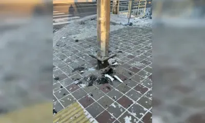 Виновник ДТП в Благовещенске заплатит ущерб за поврежденную опору на Калинина 