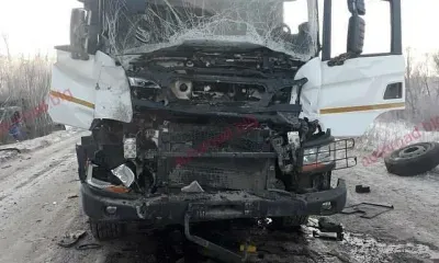 Два грузовика попали в жесткое ДТП в Благовещенском районе