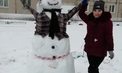 Весенних снеговиков слепили жители Сковородинского района после снегопада