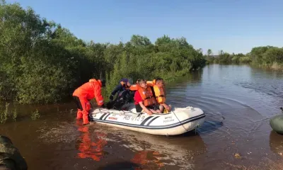 Лодочную переправу организовали в подтопленном селе Благовещенского района