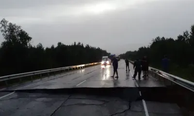 Провал образовался на федеральной дороге в Магдагачинском районе
