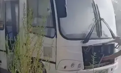 Пассажирский автобус загорелся в Благовещенске