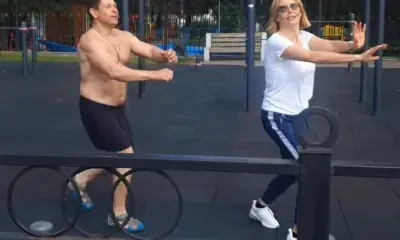 Артисты Анатолий Гущин и Анна Чурина поддерживают физическую форму на амурском фестивале