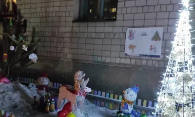 Снеговика украли из двора-участника конкурса в Свободном