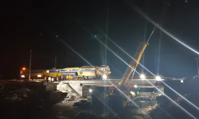 Установку новых пролетных строений завершили на двух ж/д мостах на перегоне Арга – Серышево