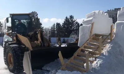 Зимний городок в Благовещенске демонтируют до выходных 