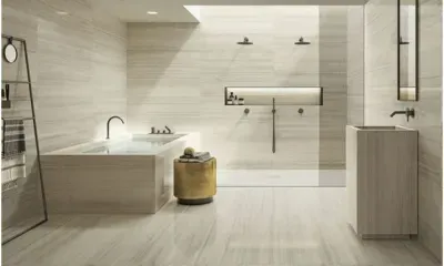 Крупноформатная плитка от Италон в дизайне ванных комнат