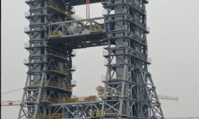 Юбилейный 10-й этаж кабель-заправочной башни для "Ангары" установили на Восточном