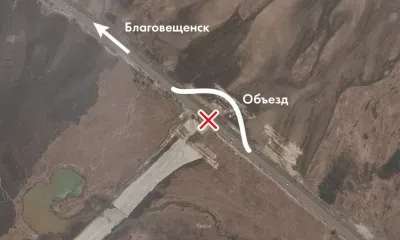 В объезд поедут автомобили из-за возведения путепровода к Зейскому мосту