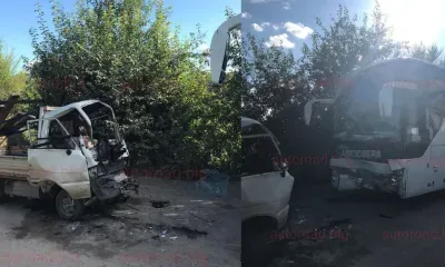 Автобус с детьми попал в ДТП в Моховой Пади