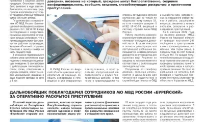 Разглашению подлежит: совместный проект амурской полиции и журналистов