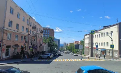 Разметка синего цвета впервые появилась на дорогах Владивостока