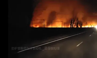 Соцсети: огонь бушевал у железной дороги в Бурейском округе
