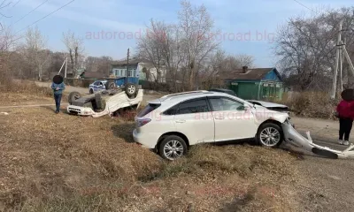 Девушка-водитель пострадала в ДТП с перевернутым авто в Благовещенске
