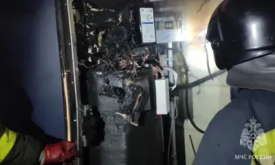 Автомат с водой в Благовещенске загорелся из-за короткого замыкания