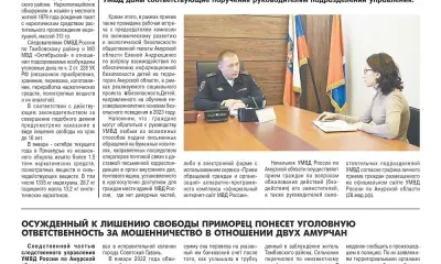 Деньги выманил у амурчан отбывающий срок житель Приморского края 