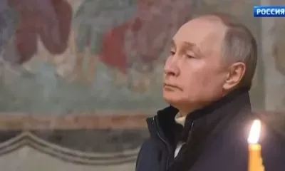 Путин встречает Рождество в Благовещенском храме Московского Кремля