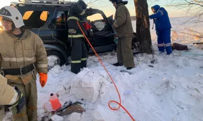 Внедорожник жестко врезался в дерево на трассе Амурской области