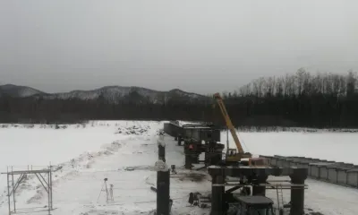 На мосту через реку Селемджа восстановили опоры, поврежденные ледоходом