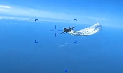 Пентагон опубликовал предполагаемое видео инцидента с дроном США и Су-27 