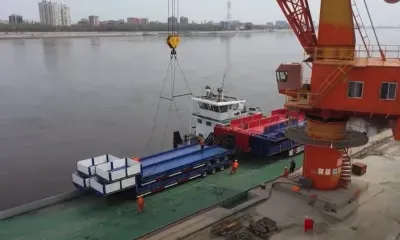 Новую технологию с грузами практикуют в порту Китая на границе с Приамурьем