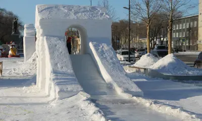 Ракету "Ангара" изо льда установят на главной площади Благовещенска