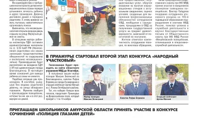 Голосование за лучшего участкового проходит в Амурской области