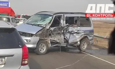 Пробка образовалась из-за ДТП с мусоровозом недалеко от Благовещенска