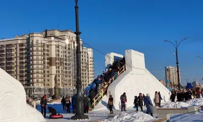 Зимние горки впервые установят на новых общественных территориях Благовещенска