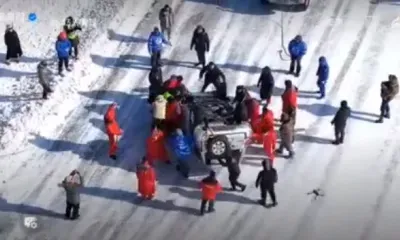 Автомобиль пострадал во время международных гонок на Амуре