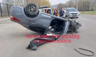 Водитель погиб в жестком ДТП с переворотом в Благовещенске