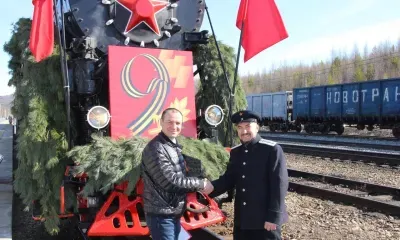 Жители Тынды увидели, как устроен паровоз "Поезда Победы"