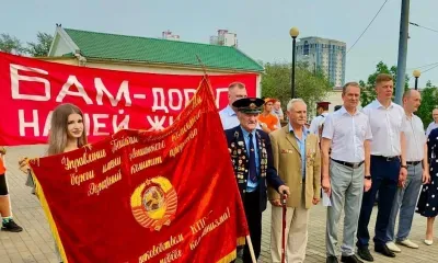 Эстафетный поезд из Хабаровска отправился по БАМу в Тынду