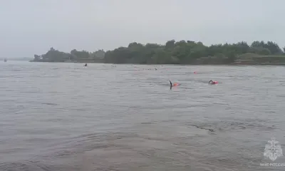 Заплыв устроили в Приамурье в День Военно-морского флота