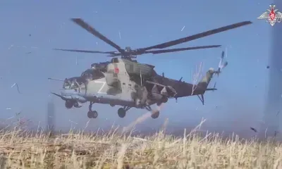Экипаж Ми-35м ударил по позициям ВСУ в Курской области