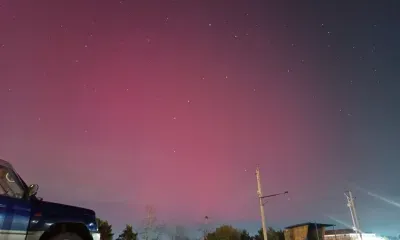 Яркое северное сияние полыхало в Амурской области
