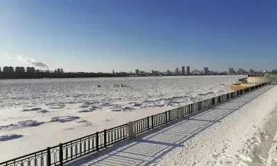 Спортивный городок на льду Амура для зимнего фестиваля будет готов 15 февраля