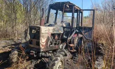 Трактор вспыхнул на окраине села Приамурья