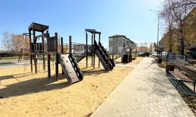 Новая детская площадка появилась в Екатеринославке