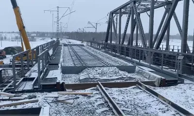 Замену пролета железнодорожного моста завершили на участке Дактуй – Тыгда Забайкальской магистрали в Амурской области 
