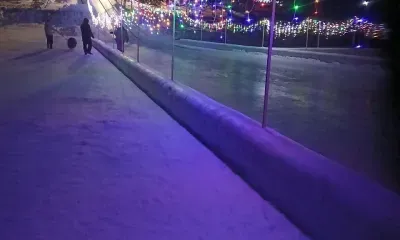 Знаменитая на все Приамурье ледяная горка отрылась в Великокнязевке