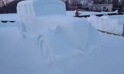 Машины руководителей СССР хочет слепить из снега амурчанин