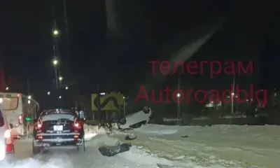 Молодой водитель пострадал при опрокидывании иномарки в Благовещенске
