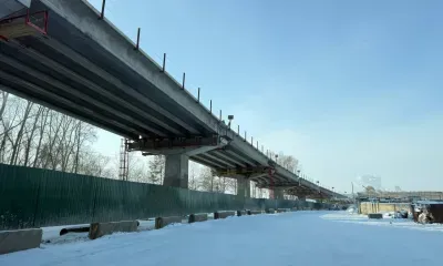 Монтаж основного каркаса путепровода в Белогорске завершается