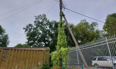 Электроопору, которую снова повредили автомобилисты в Благовещенске, заменили