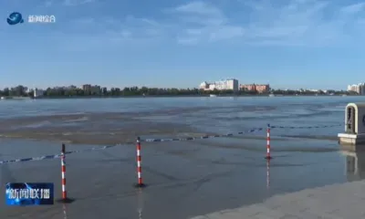 Вода в Хэйхэ: река Амур подтопила остров китайского города напротив Благовещенска